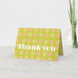Carte De Remerciements Feuilles de tête de poisson New Kiwi Coral
