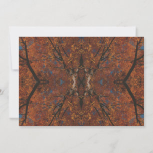 Carte De Remerciements feuilles orange sur un arbre d'automne