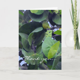 Carte De Remerciements Feuilles sculpturaux