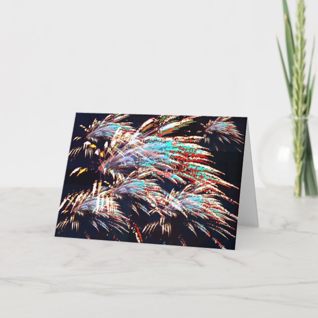 Carte De Remerciements Feux d'artifice sur Mt. Olivet (Devant)