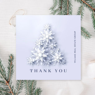 Carte De Remerciements Feux de neige Arbre de Noël Fête d'entreprise