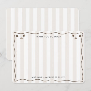 Carte De Remerciements Fèves de café tendance Espresso Martini Fête des m