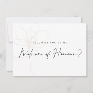 Carte De Remerciements Fiche de proposition du Rose Bridesmaid