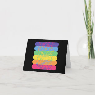 Carte De Remerciements Fierté dans les couleurs arc-en-ciel