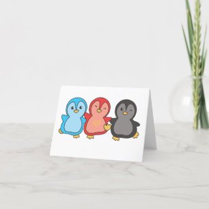 Carte De Remerciements Fierté Drapeau Polyamoire Lgbtq Cute Penguin