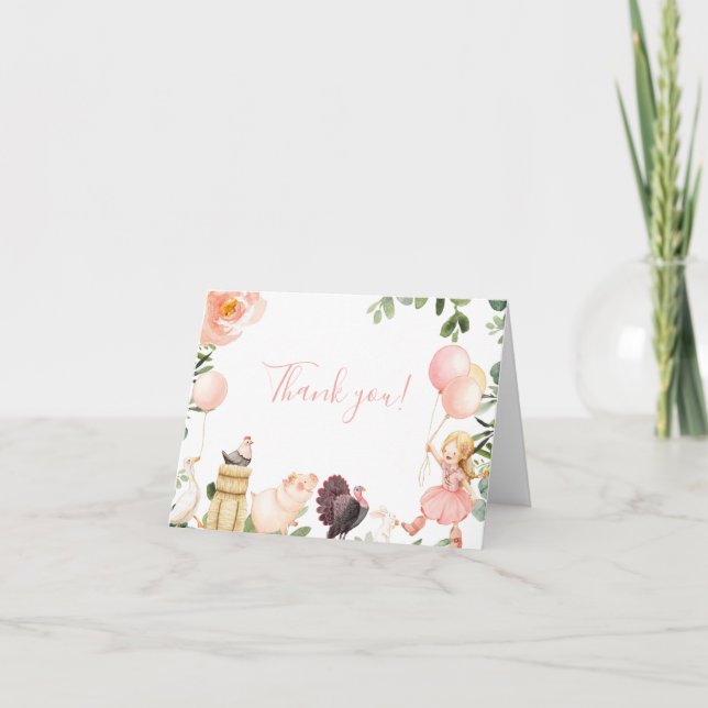 Carte de remerciements fille (Devant)