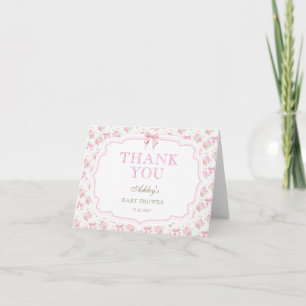 Carte De Remerciements Fille à la cabane de l'amour à arc rose Cadeau de 