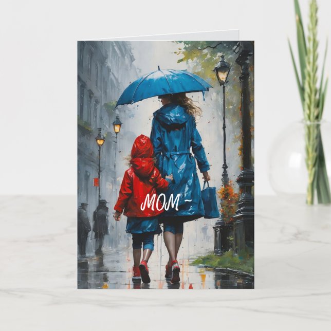 CARTE DE REMERCIEMENTS FILLE À MÈRE LE JOUR DE LA MÈRE (Devant)