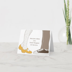 Carte De Remerciements Fille Chaussures et Baskets Mariage illustré