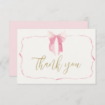 Carte de remerciements fille de Baby shower de la
