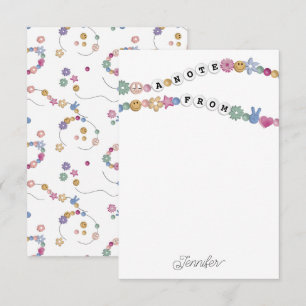 Carte De Remerciements Fille de bracelet d'amitié Bijoux Enfants Personna