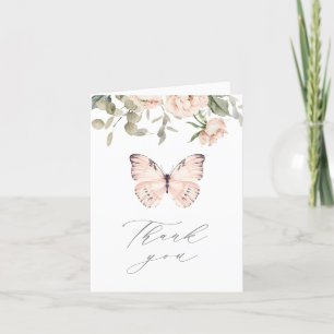 Carte De Remerciements Fille rose florale majestueuse fête d'anniversaire