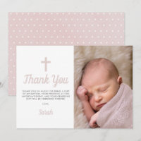Fille Rose Simple Baptême Christening Photo