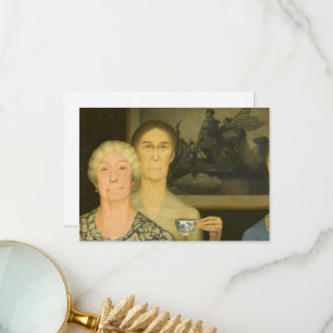 Carte De Remerciements Filles de la révolution par Grant Wood