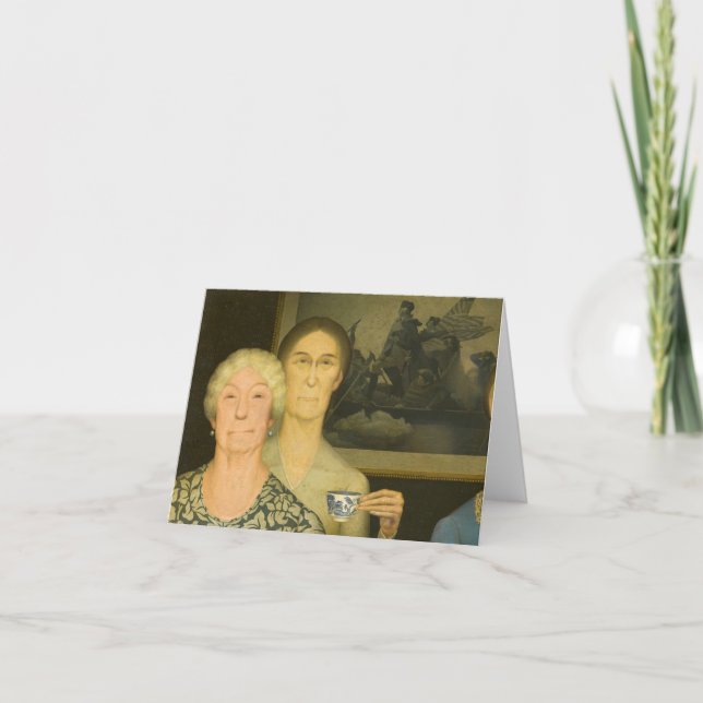 Carte De Remerciements Filles de la révolution par Grant Wood (Devant)