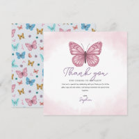 Filles Mignon Papillon Aquarelle Rose Enfants