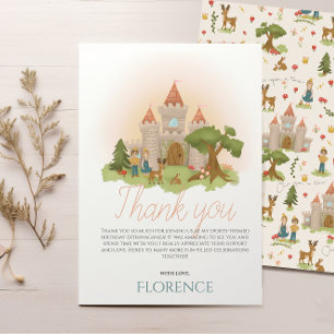 Carte De Remerciements Filles Whimsical Fairytale Anniversaire de enfant