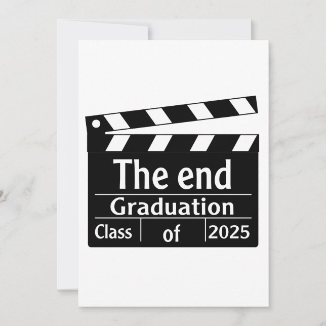 Carte De Remerciements Fin de la graduation 2025 Cinema Graduate (Devant)