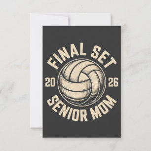 Carte De Remerciements Final Set Senior Mom 2026 Graduation Volleyball
