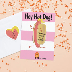 Carte De Remerciements Fire Jumping Hot Kids School Valentine's Day Card