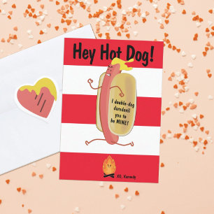 Carte De Remerciements Fire Jumping Hot Kids School Valentine's Day Card