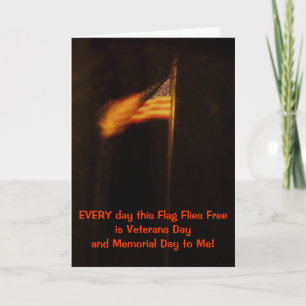Carte De Remerciements Flag des Vétérans et Memorial Day