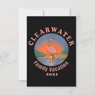 Carte De Remerciements Flamant rose Clearwater Vacation 2021   Flamant ro