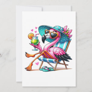 Carte De Remerciements Flamant rose cool
