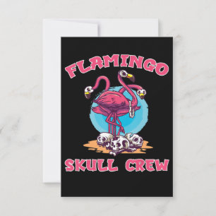 Carte De Remerciements Flamant rose Costume d'Halloween de l'équipage d