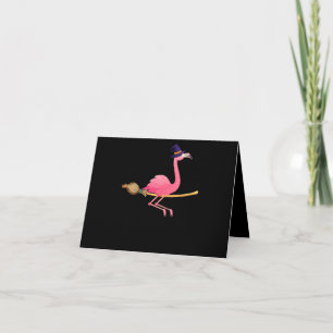 Carte De Remerciements Flamant rose Femmes Drôle Flamant rose Sorcière