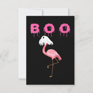Carte De Remerciements Flamant rose Flamant rose féminin Boo Ghost Hall