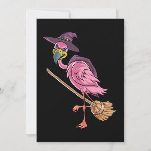 Carte De Remerciements Flamant rose Halloween Flamant rose Witch Scary P