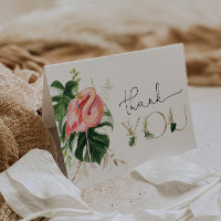 Flamant rose tropical moderne Baby shower ou anniv