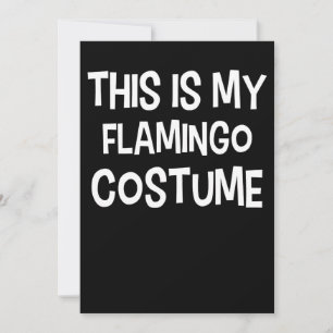Carte De Remerciements Flamant rose   Voici Mon Costume De Flamant rose