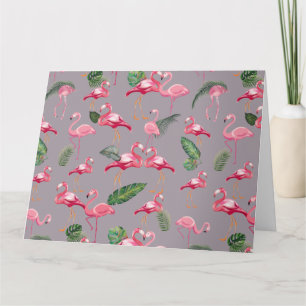 Carte De Remerciements Flamants roses Love Motif 6