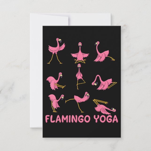 Carte De Remerciements Flamingo | Flamingo Yoga Pose Meditation (Devant)