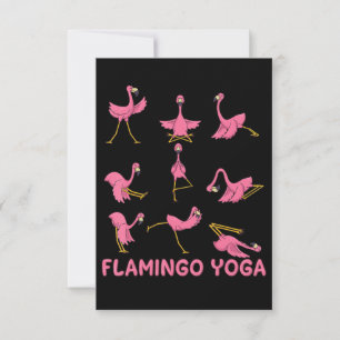 Carte De Remerciements Flamingo   Flamingo Yoga Pose Meditation