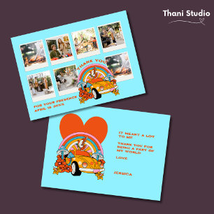 Carte De Remerciements Flashback des années 80 Vintage Retro Anniversaire