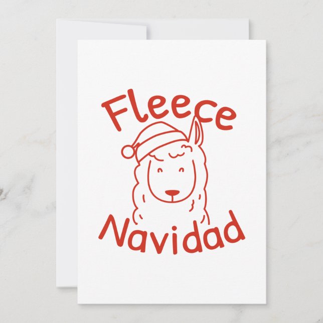 Carte De Remerciements Fleece Navidad (Devant)