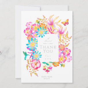 Carte De Remerciements Fleur Blanche Mystique en Fleur