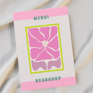 Carte de remerciements Fleur Carte de remerciement