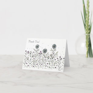 Carte De Remerciements Fleur dansante dans une prairie