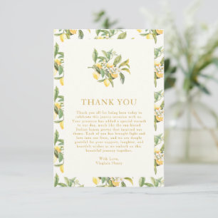 Carte De Remerciements Fleur de citron à l'aquarelle