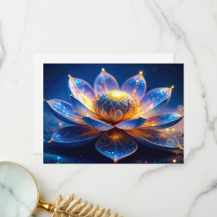 Carte De Remerciements Fleur de lotus lumineuse et brillante