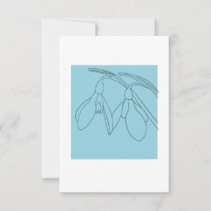 Carte De Remerciements Fleur de perce-neige personnalisée
