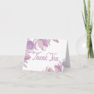 Carte De Remerciements Fleur d'eau Remerciements Aquarelle Fleur de Lavan