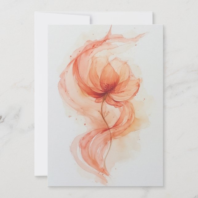 Carte De Remerciements Fleur éthérique (Devant)