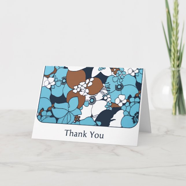 Carte De Remerciements Fleur Posh (Devant)