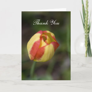 Carte de remerciements Fleur Rouge Et Jaune