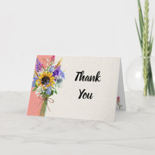 Carte de remerciements fleur sauvage